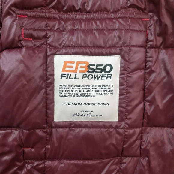 Eddie Bauer EB550 Red Puffer Gorecore jacket - Picture 10 of 16